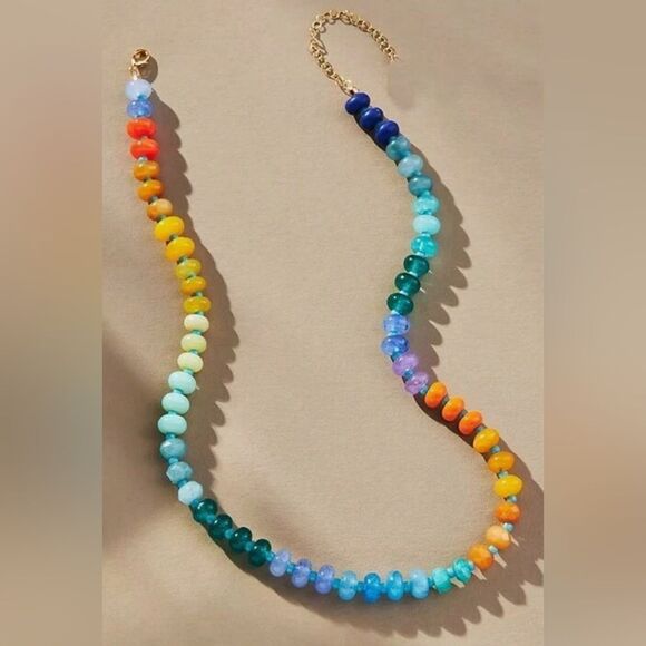 Anthropologie Jewelry - Bohemian summer beaded necklace M421
